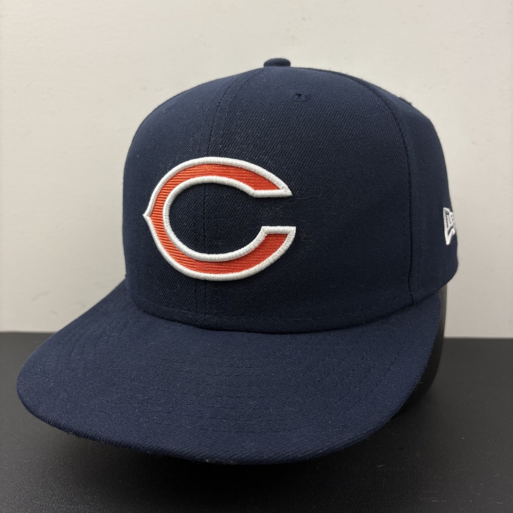 New Era Chicago Bears 59FIFTY Fitted Hat 7 1/4 Navy Blue Primary C Logo Cap